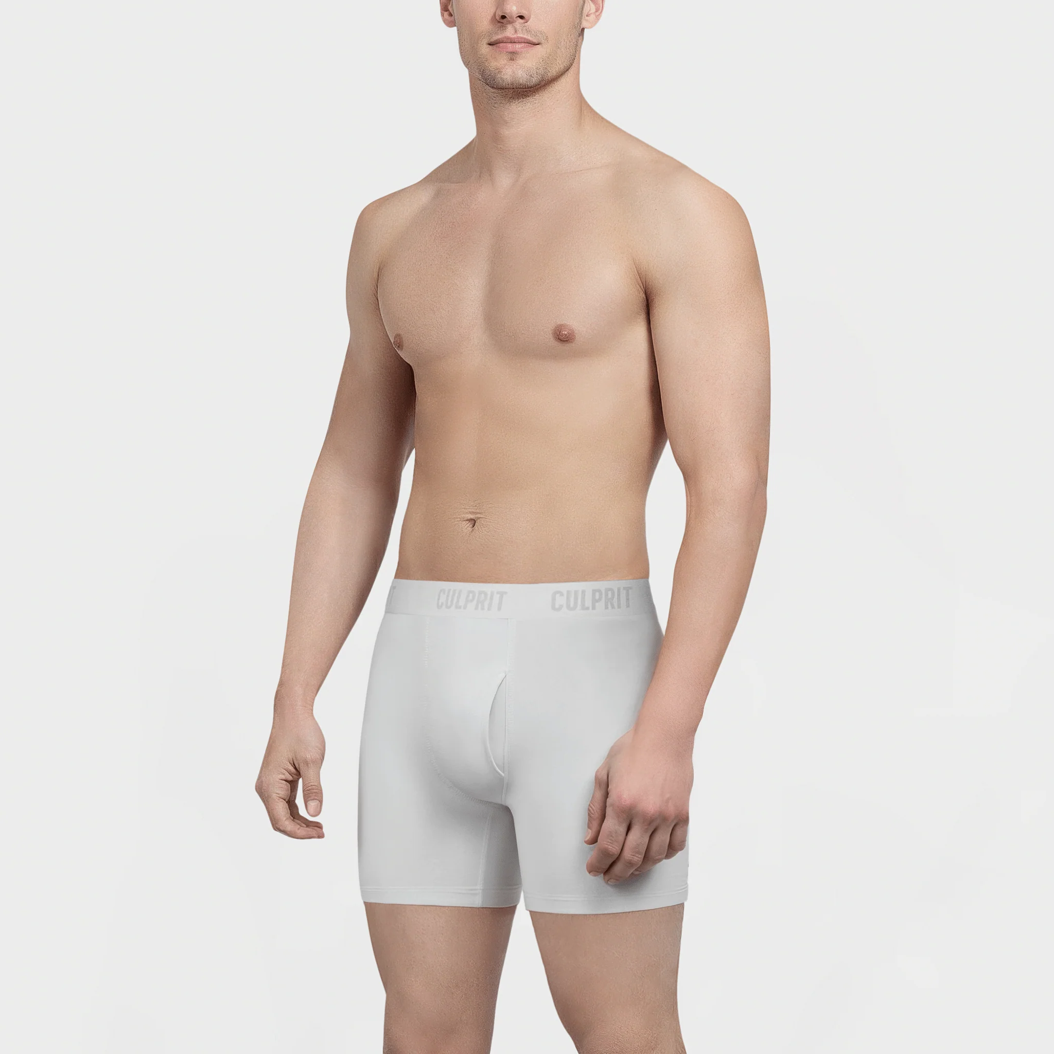 White Hot Solid Boxer Briefs w/ fly - Image 5